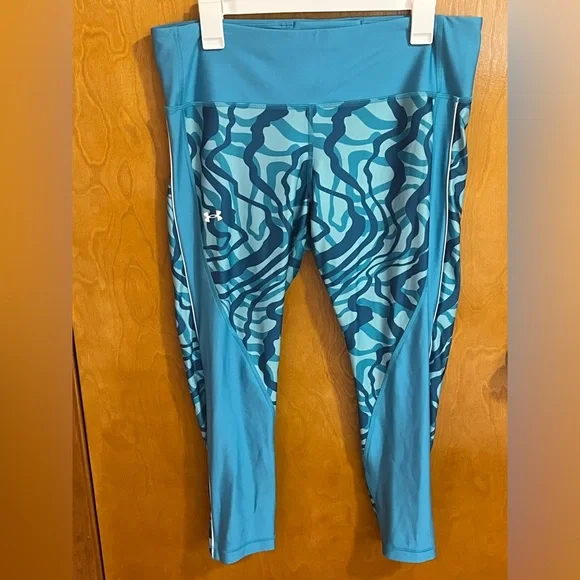 Under Armour EUC Compression Heat Gear Teal and Blue Leggings. Women’s size XL - Picture 1 of 13